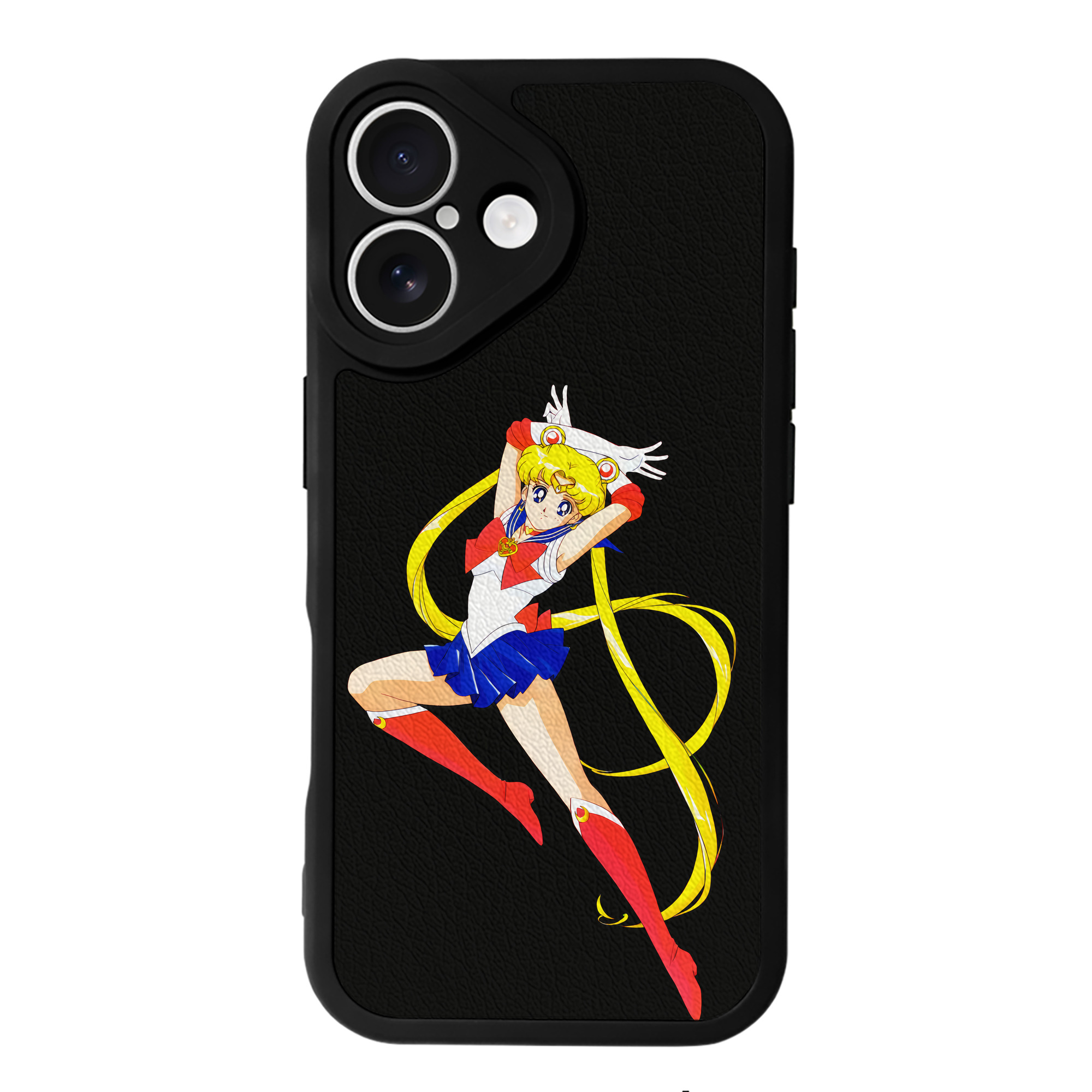 （画像用） 美少女戦士セーラームーン 月野 うさぎ つきの うさぎ Sailor Moon Tsukino Usagi 【iPhone 16シリーズ対応】シリコンスマホケース（レザー調） 材質：シリコン